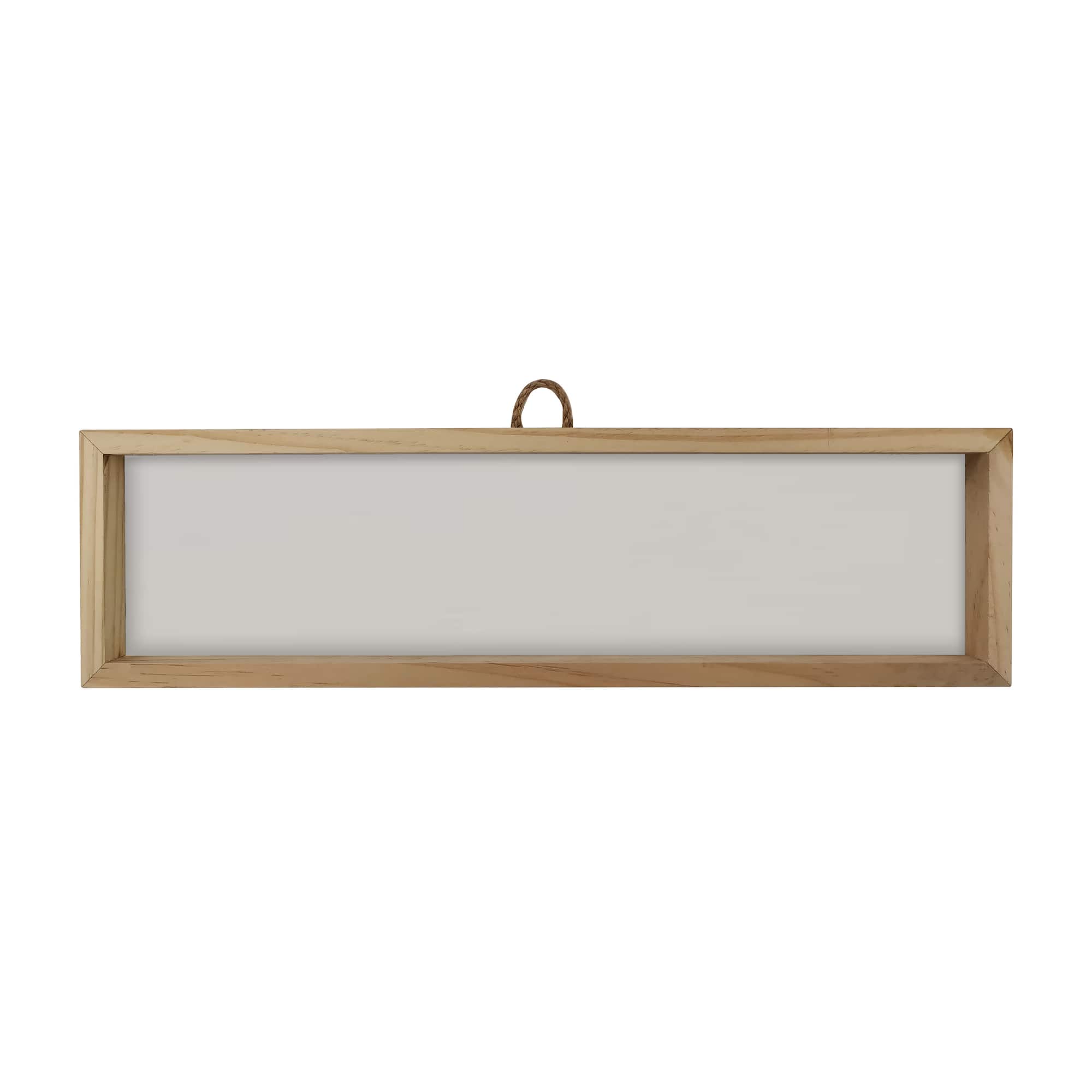 5" x 18" White Plaque with Unfinished Frame by Make Market®